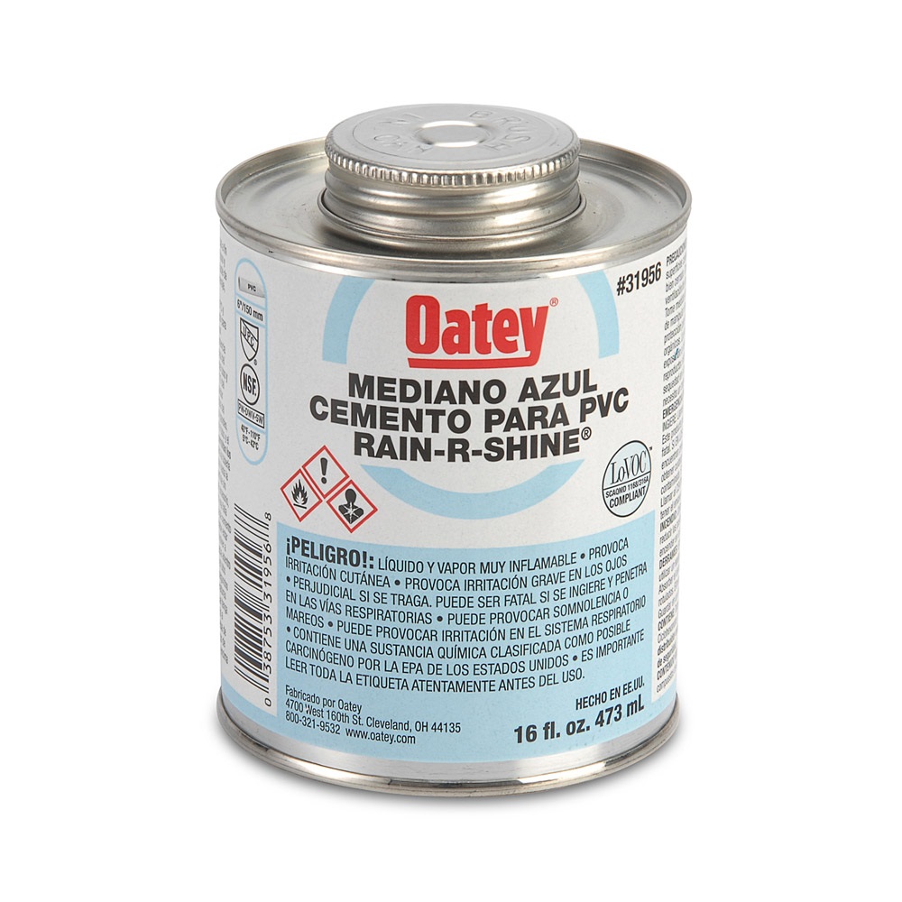 PEGAMENTO PARA PVC AZUL 1/8GL 16OZ 473ML OATEY