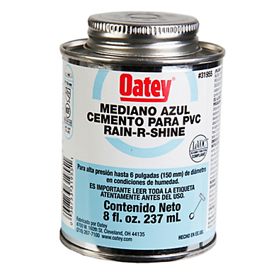 PEGAMENTO PARA PVC AZUL 1/16GL 8OZ 237ML OATEY