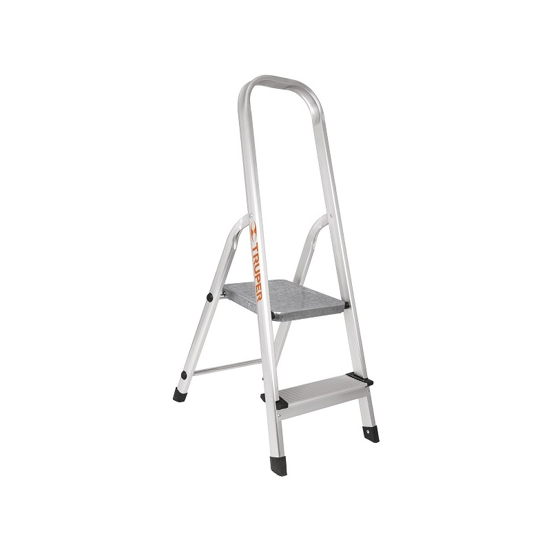 Venta de ESCALERA PLEGABLE TUBULAR 2 PELDAÑOS ALUMINIO CAPACIDAD 150KG TRUPER