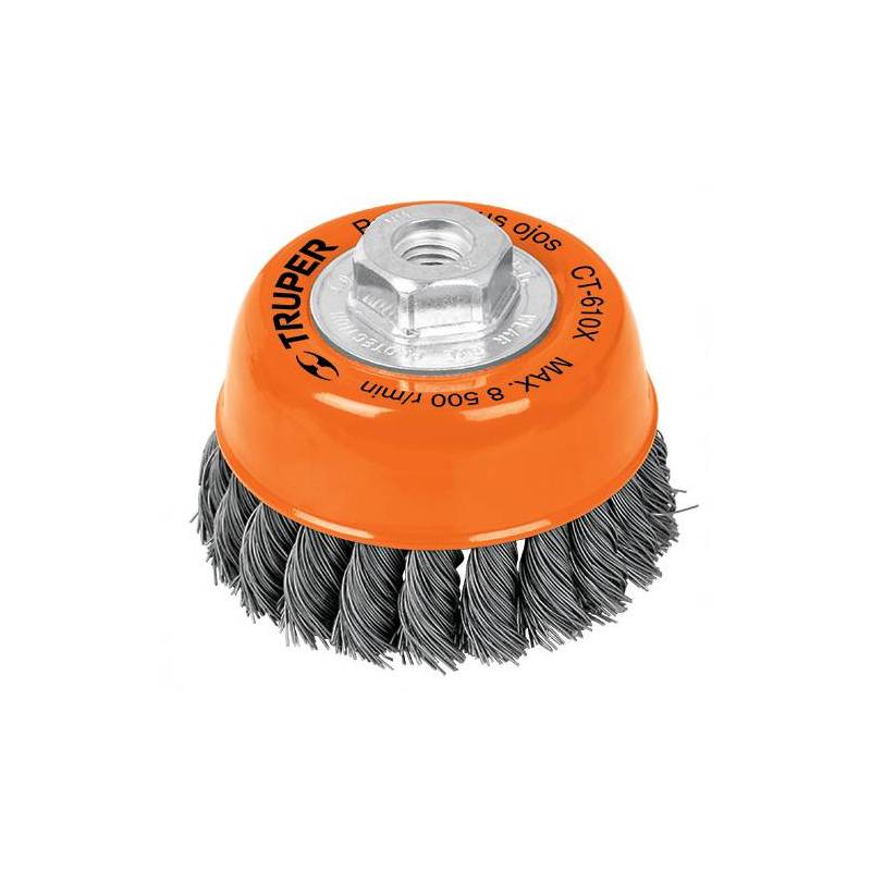 Venta de CEPILLO COPA ALAMBRE TRENZADO GRUESO 3 TRUPER