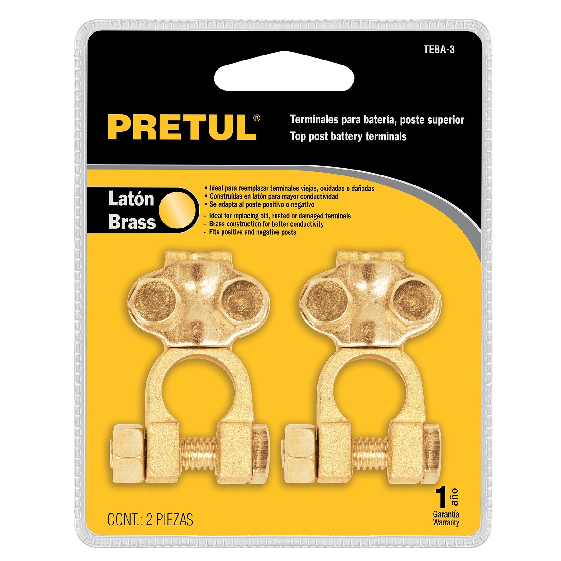 Venta de BORNES TERMINALES BATERIA PARA CABLE 6 A 1 AWG PRETUL