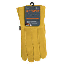 GUANTES CUERO AMARILLO PUÑO LARGO UNITALLA TRUPER
