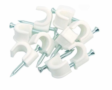 GRAPAS CURVAS PARA CABLE 10MM X 100 UND.